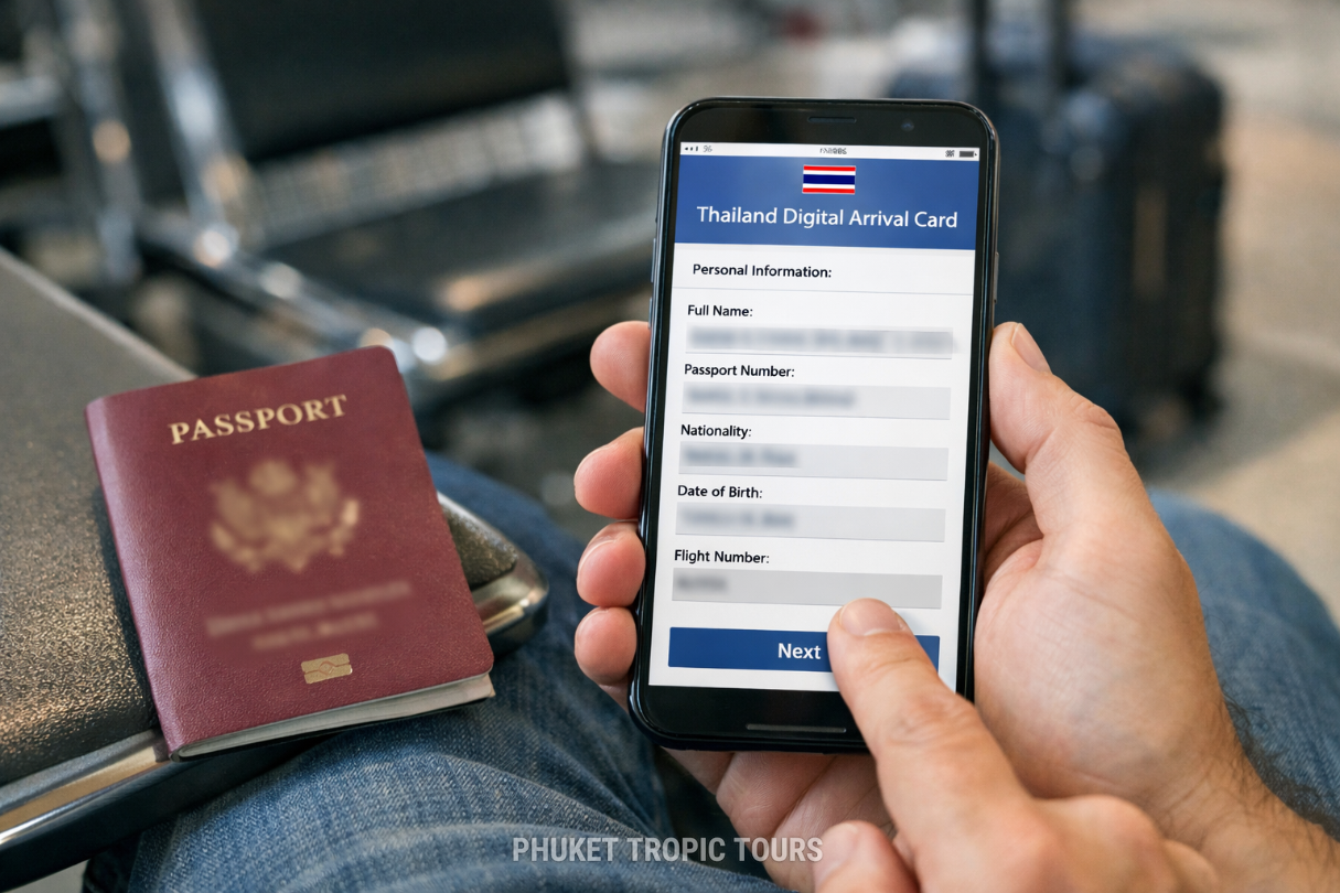 Заполнение TDAC перед прилётом в аэропорт Пхукета